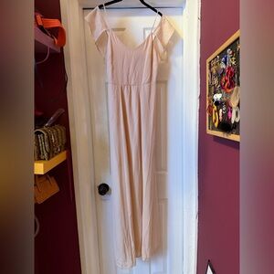 Elegant Light Pink Maxi Dress